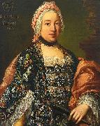 unknow artist Portrait der Anna Maria von Lippert, mit Wappen und Jahreszahl Spain oil painting artist